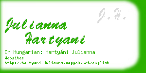 julianna hartyani business card